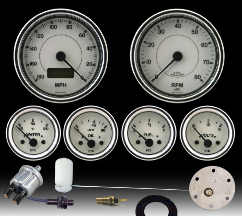 Cobra Gauge Set White Dial